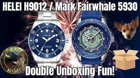 Helei 9012 / Mark Fairwhale 5930 Quartz Watch Double Unboxing Fun!