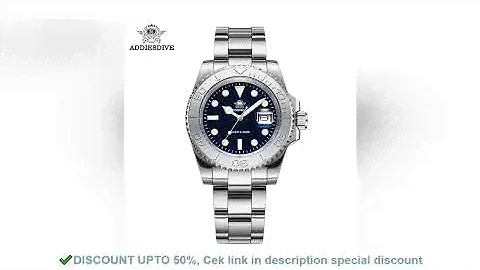 ADDIESDIVE Luxurious Men's Analog Quartz Watch BGW9 Luminous 20 Bar Waterproof Men's Divin