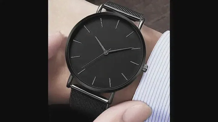 Top Brand Fashion Minimalist Ultra-thin Watch Men's Business Stainles
