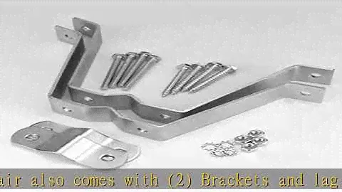 Skywalker 4” Heavy-Duty Wall Mount Pair for TV Antenna Mast with (2) Brackets & Lag Bolts