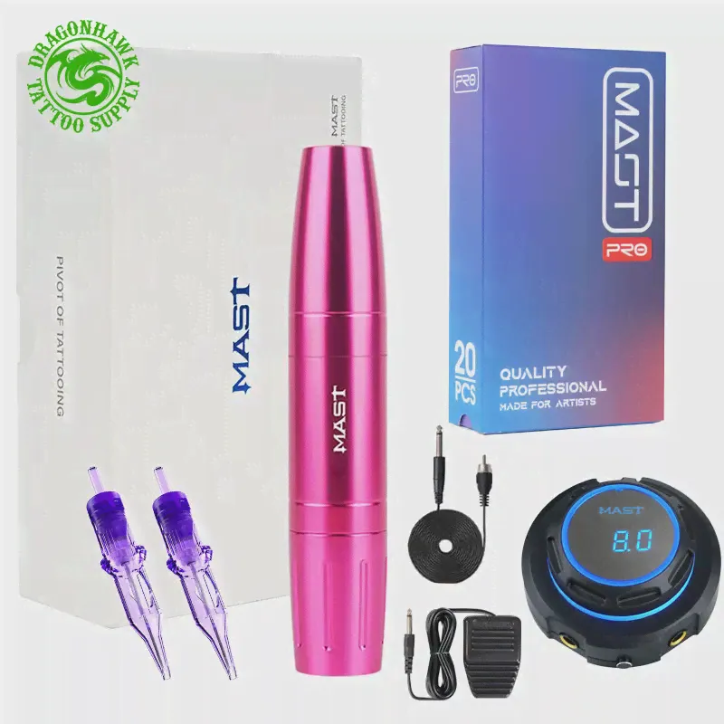 Ручка для татуажа Mast Tattoo Magi Machine С OLED-дисплеем, Блок питания Mast Halo, Набор для татуажа Картриджей для перманентного макияжа Бровей и губ