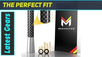 reviewMega Racer 3 Inch Silver Carbon Fiber Antenna - Upgrade Your Car's Reception!